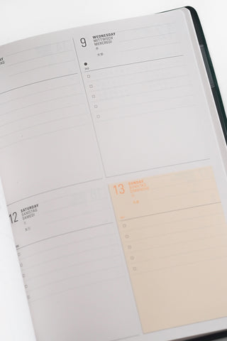 2027 Green Weekly Diary