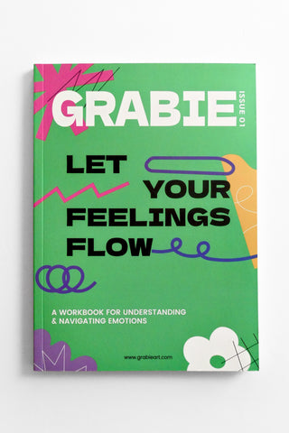 Book titled 'Let Your Feelings Flow' by Grabie on a white background