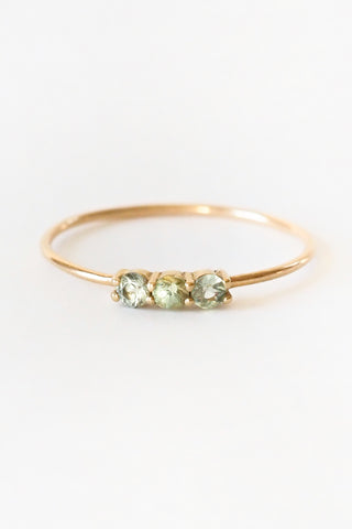 3S Green Sapphire Ring