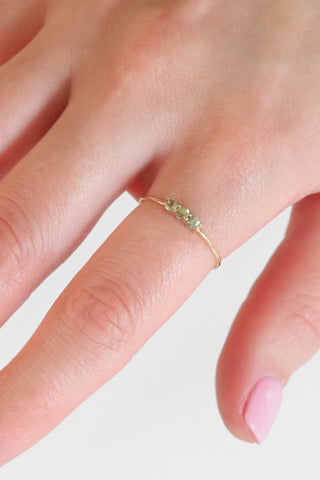 3S Green Sapphire Ring