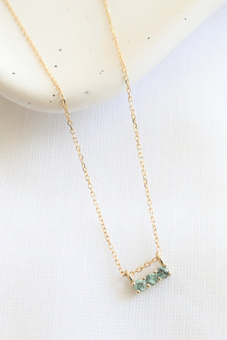 3s Green Sapphire Necklace