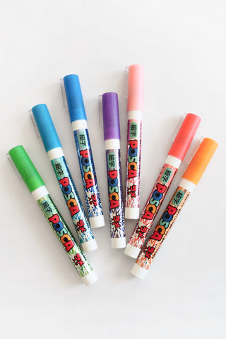 7-Color Posca Metalic Paint Marker Set