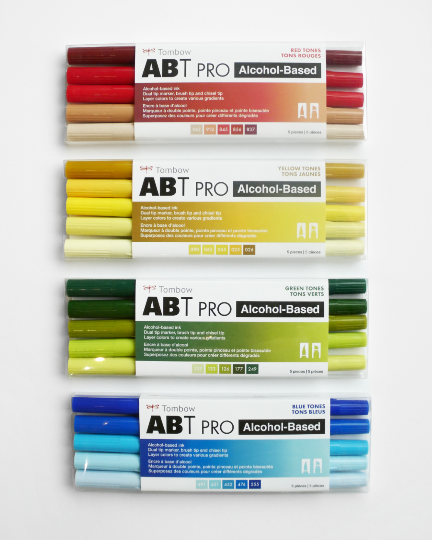 Tombow Abt Pro Alcohol Markers - Yellow Tones, Set of 5