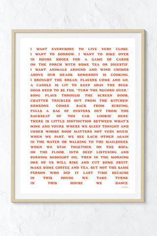 A Well Spent Life Red Art Print