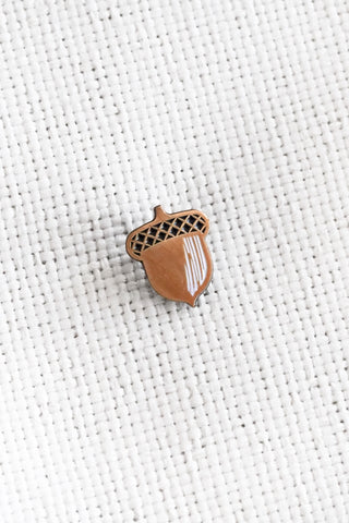 Acorn Bronze Enamel Pin