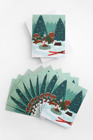 Adirondack Chairs in Snow Greeting Card Box
