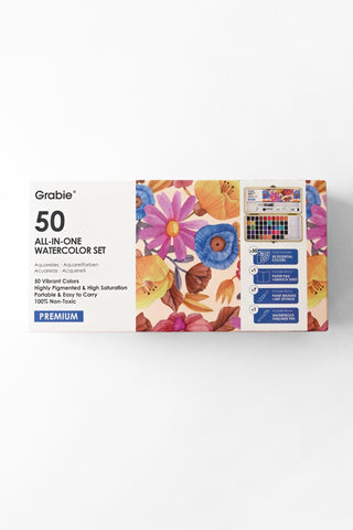 All-In-One Premium Watercolor Set of 50
