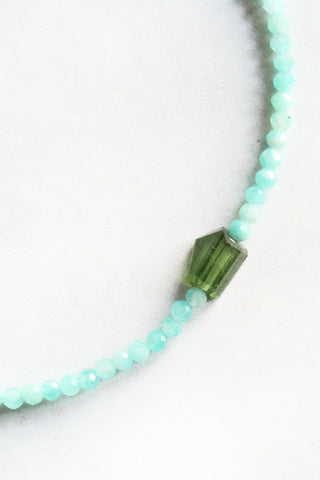 Amazonite + Tourmaline Bracelet