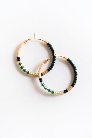Small Beaded Hoops
