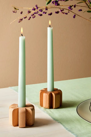 Beech Asterisk Candleholders