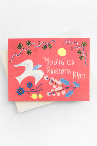 Awesome Mom Greeting Card