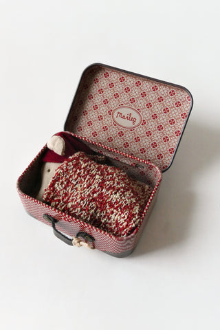 Baby Christmas Mouse in Suitcase