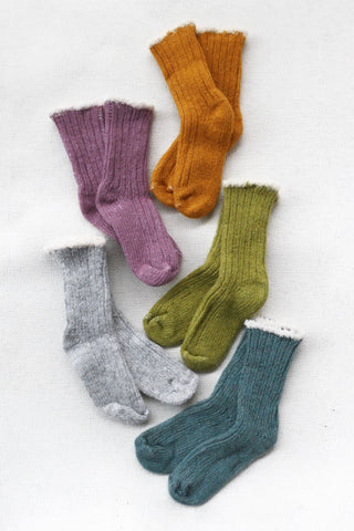 Baby Ribbed Wool & Cashmere Socks