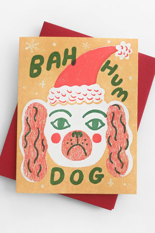 Bah Hum Dog Greeting Card