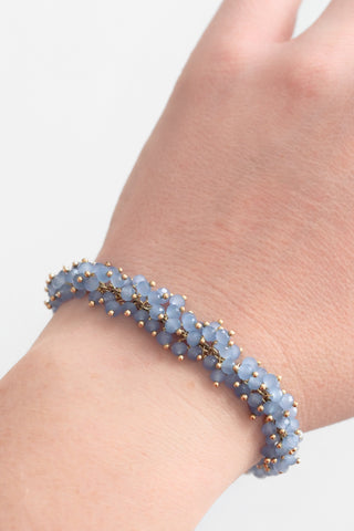 Beaded Chalcedony Fringe Bracelet