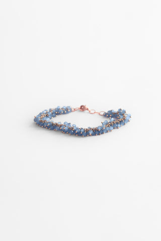 Beaded Chalcedony Fringe Bracelet