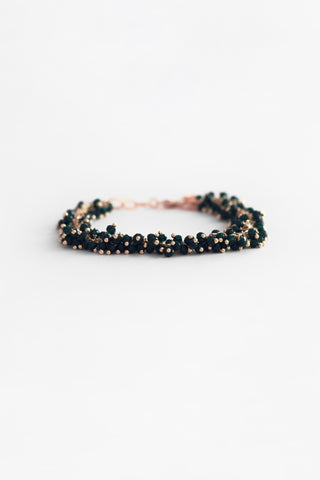 Beaded Green Quartz Fringe Bracelet