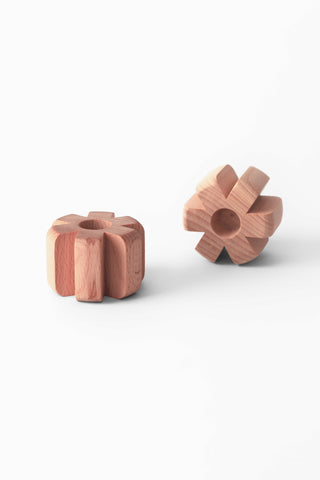 Beech Asterisk Candleholders