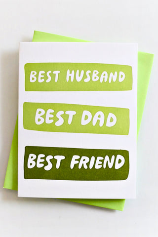 Best Husband/Dad/Friend Greeting Card