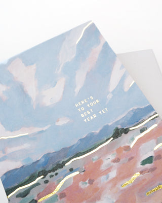 Best Year Yet Mountains Greeting Card