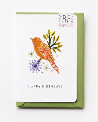 Bird Happy Birthday Greeting Card