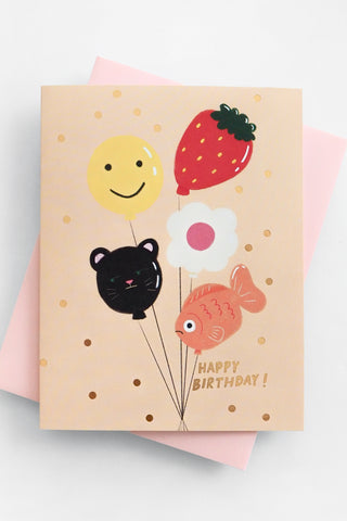 Birthday Balloons Greeting Card