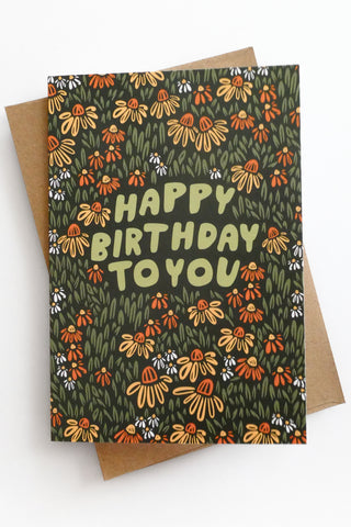 Birthday Flowers Greeting Card