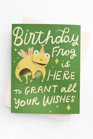 Birthday Frog Wish Greeting Card