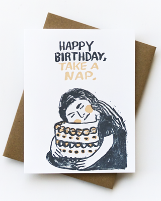Birthday Nap Greeting Card