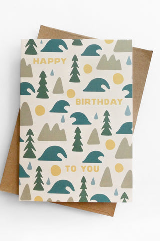 Birthday Shapes Greeting Card