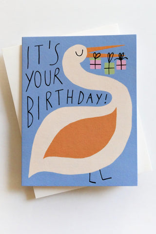 Birthday Stork Kids Birthday Greeting Card