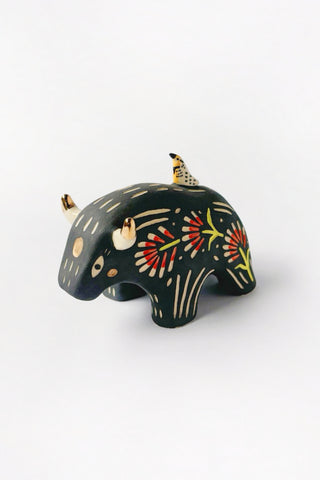 Bison and Western Meadowlark Totem
