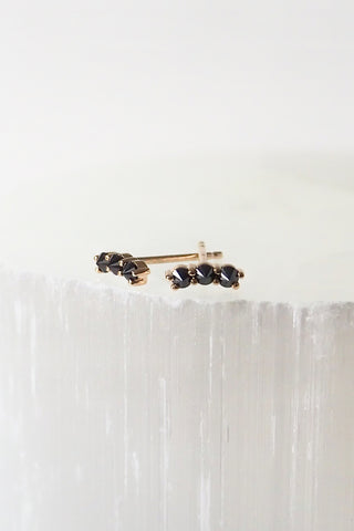 Black Diamond Curve Studs