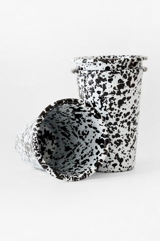 Black Marbled Enamel Tumbler