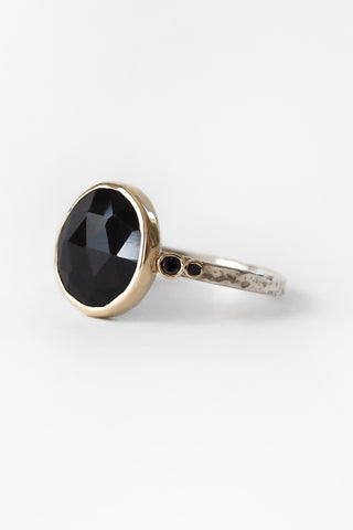 Black Onyx + Black Diamond Ring
