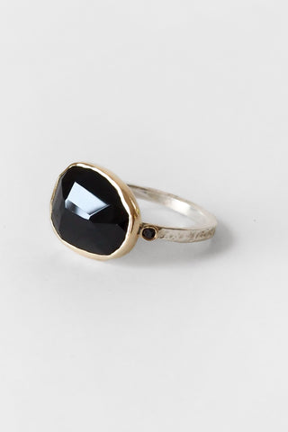 Black Onyx + Diamond Ring