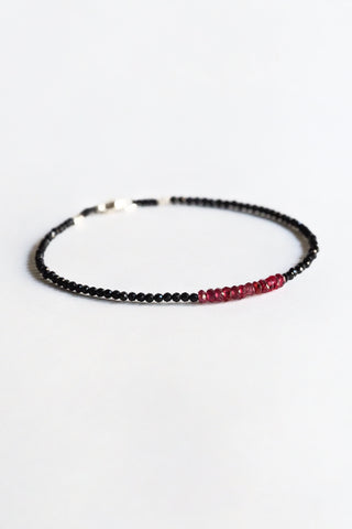 Black Spinel + Sapphire Bracelet