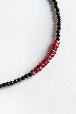Black Spinel + Sapphire Bracelet