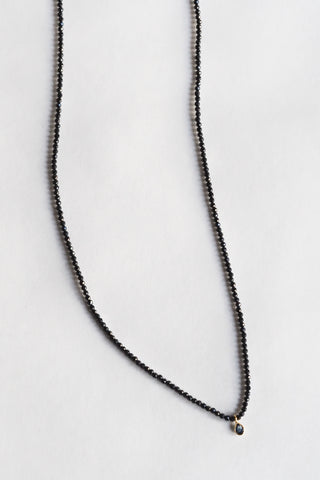Black Spinel + Sapphire Necklace