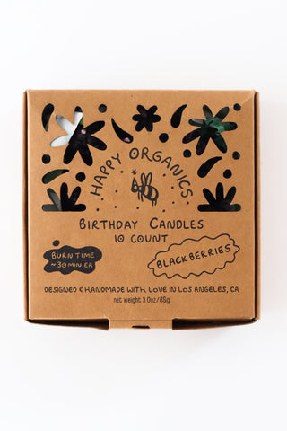 Blackberries Beeswax Birthday Candles