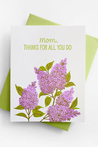 Blooming Lilacs Mother's Day Greeting Card