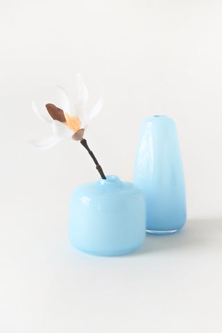 Blown Glass Bud Vase, Sky (Opaque)