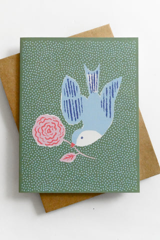 Blue Bird Greeting Card