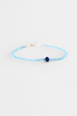 Blue Chalcedony + Lapis Bracelet