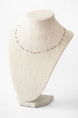 Blue Diamond Cube Necklace