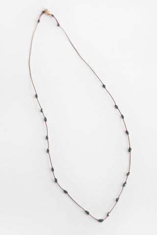 Blue Diamond Cube Necklace