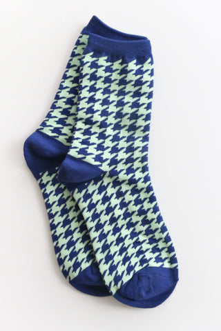 Houndstooth Check Socks