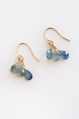 Gold Tiny Semi-Teardrop Cluster Earring