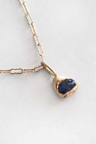 Blue Sapphire Nugget Necklace