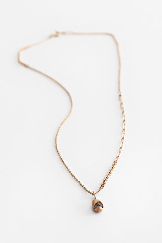 Green Sapphire Nugget Rhythm Chain Necklace